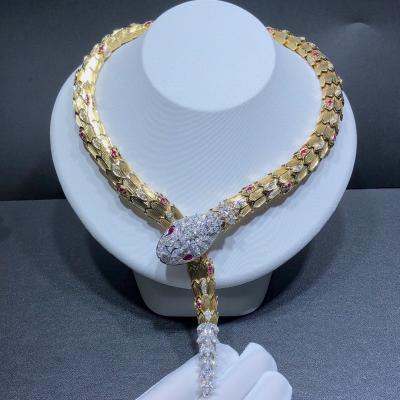 Bulgari Serpenti 261454 Necklace Diamond Ruby Gold