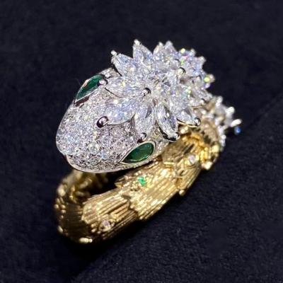 Bulgari Serpenti 354391 AN857756 蛇纹木和钻石戒指