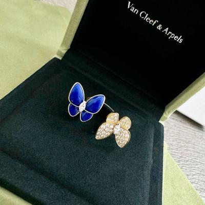 Van Cleef & Arpels Two Butterfly Between The Finger Ring Turquoise VCARP7UZ00