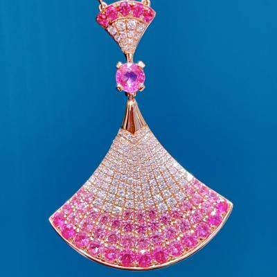 Bulgari Divas’ Dream 358114 Necklace Rose Gold Central and Sapphires and Diamonds