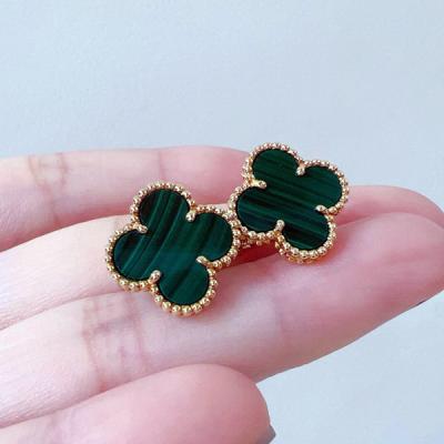 Van Cleef & Arpels Vintage Alhambra Earrings Malachite VCARO3QL00