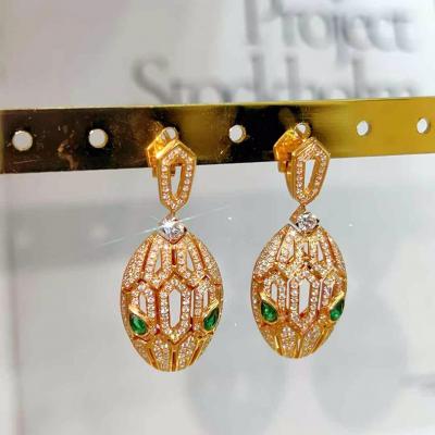 Bvlgari Serpenti Earrings  Full Diamond Pave 352756